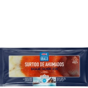 Surtido Ahumados Salmon/Bacalao/Palometa UBAGO Barqueta110GR