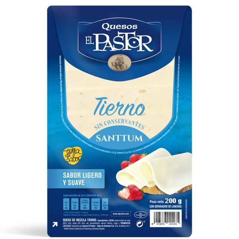 Queso Lonchas Tierno  EL PASTOR 250 GR | Cash Borosa