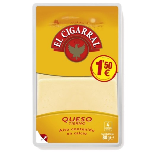 Queso Lonchas Tierno CIGARRAL 1.50€ 80 GR | Borosa Market Queso Lonchas Tierno CIGARRAL 1.50€ 80 GR | Borosa Market