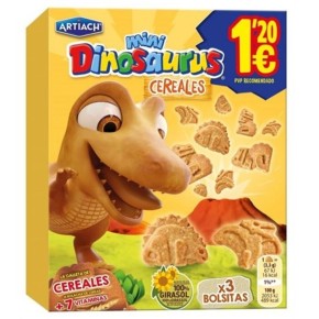 Galletas Mini Dinosaurus 1,20€ Cereales 120Gr