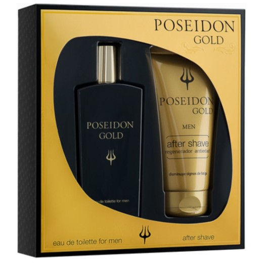 Estuche Colonia Hombre POSEIDON Gold+ After Shave 150ML | Cash Borosa