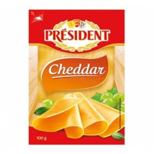 Queso Lonchas Cheddar PRESIDENT 100 GR | Borosa Market