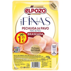 Pechuga De Pollo Braseada Lonchas ELPOZO 1.50 €  115 GR