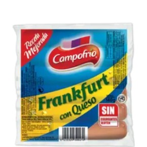 Salchichas Frankfurt con Queso CAMPOFRIO  Pack 3 UND