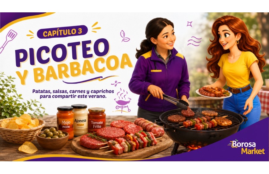 Folleto Julio 2026 Borosa Market: Barbacoa, carne, carbón y básicos de barbacoa